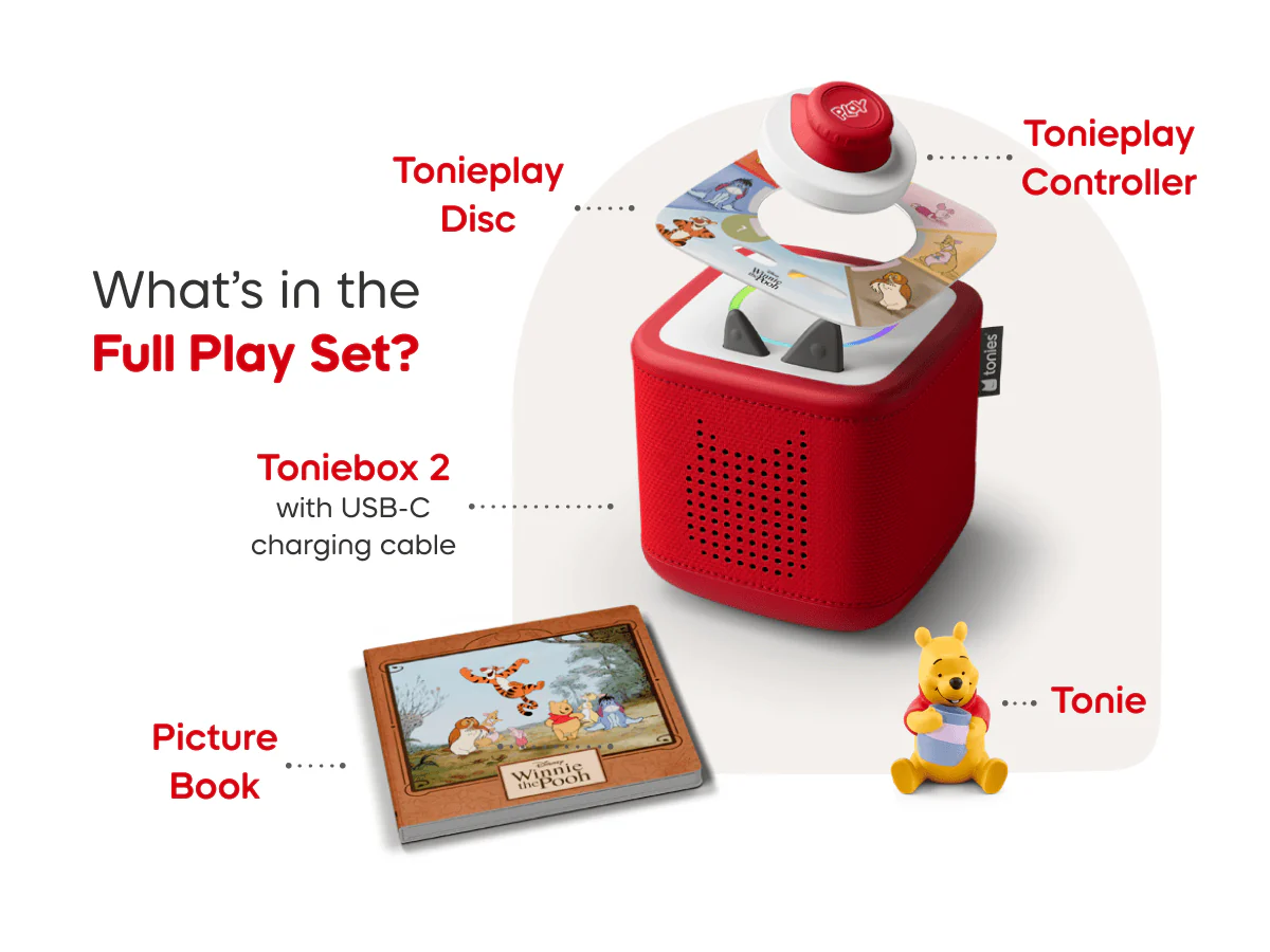 Disney Winnie the Pooh Toniebox 2 Play Set - Cloud Pink - Image 5